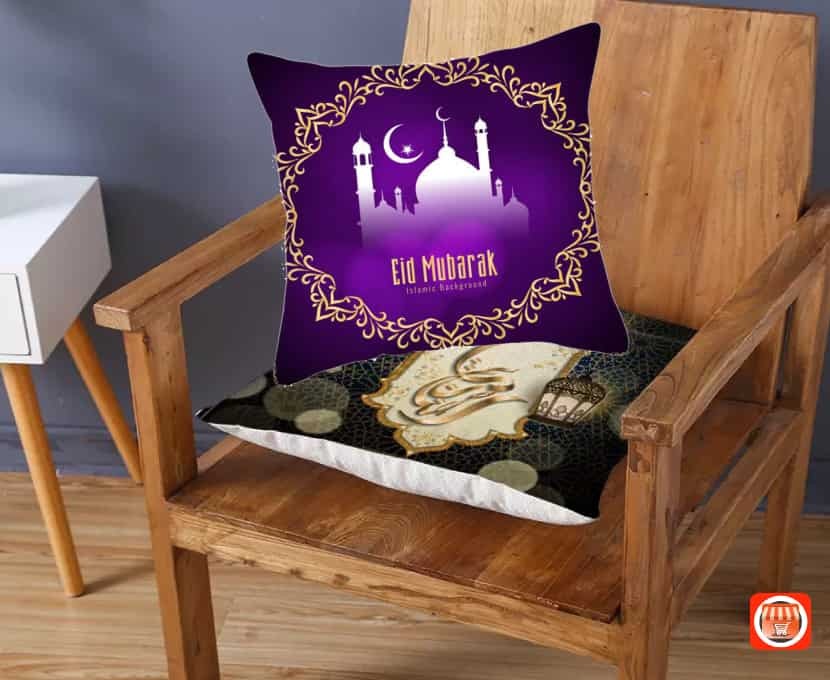 Housse de coussin Eid Mubarak Taie d'oreiller islamique Décoration de la  maison Ramadan Cadeau Ramadan Kareem pour les musulmans Matériel fait à la  main -  France