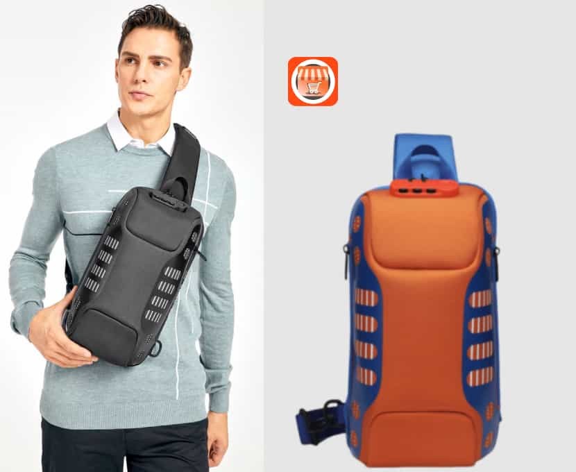 Acheter Sac à bandoulière multifonction antivol pour hommes et femmes, sac  à bandoulière USB, sac de voyage étanche, sac messager, sac de poitrine  pour homme