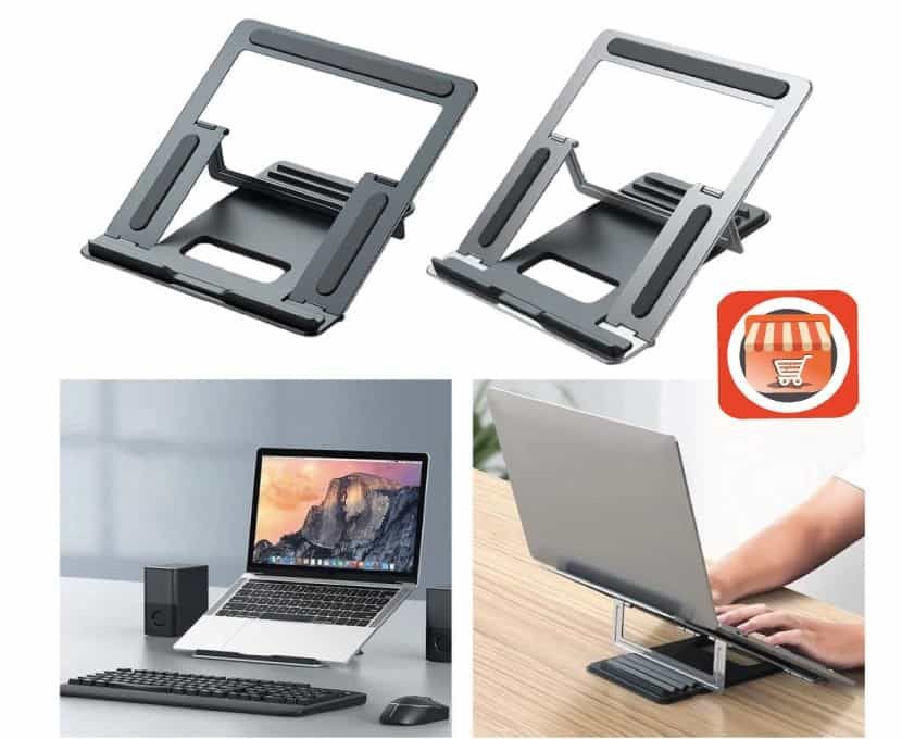 Support pliable pour ordinateur Portable 10 à 15.6 pouces, en aluminium,  pour Macbook Air Pro et